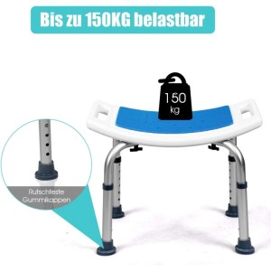 Costway Duschhocker Höhenverstellbar Duschstuhl Bis 150 kg