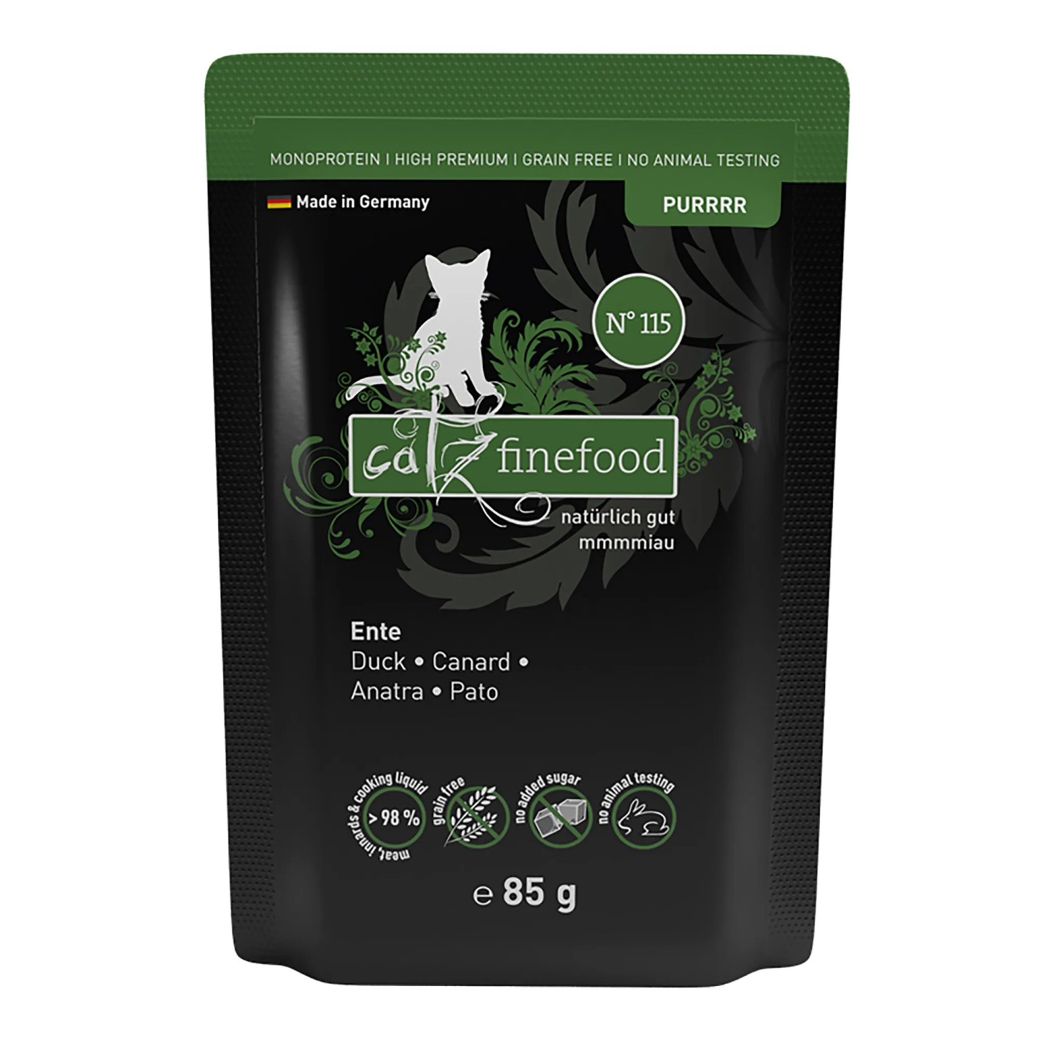 catz finefood Monoprotein-Nassfutter Pure Ente 85 g