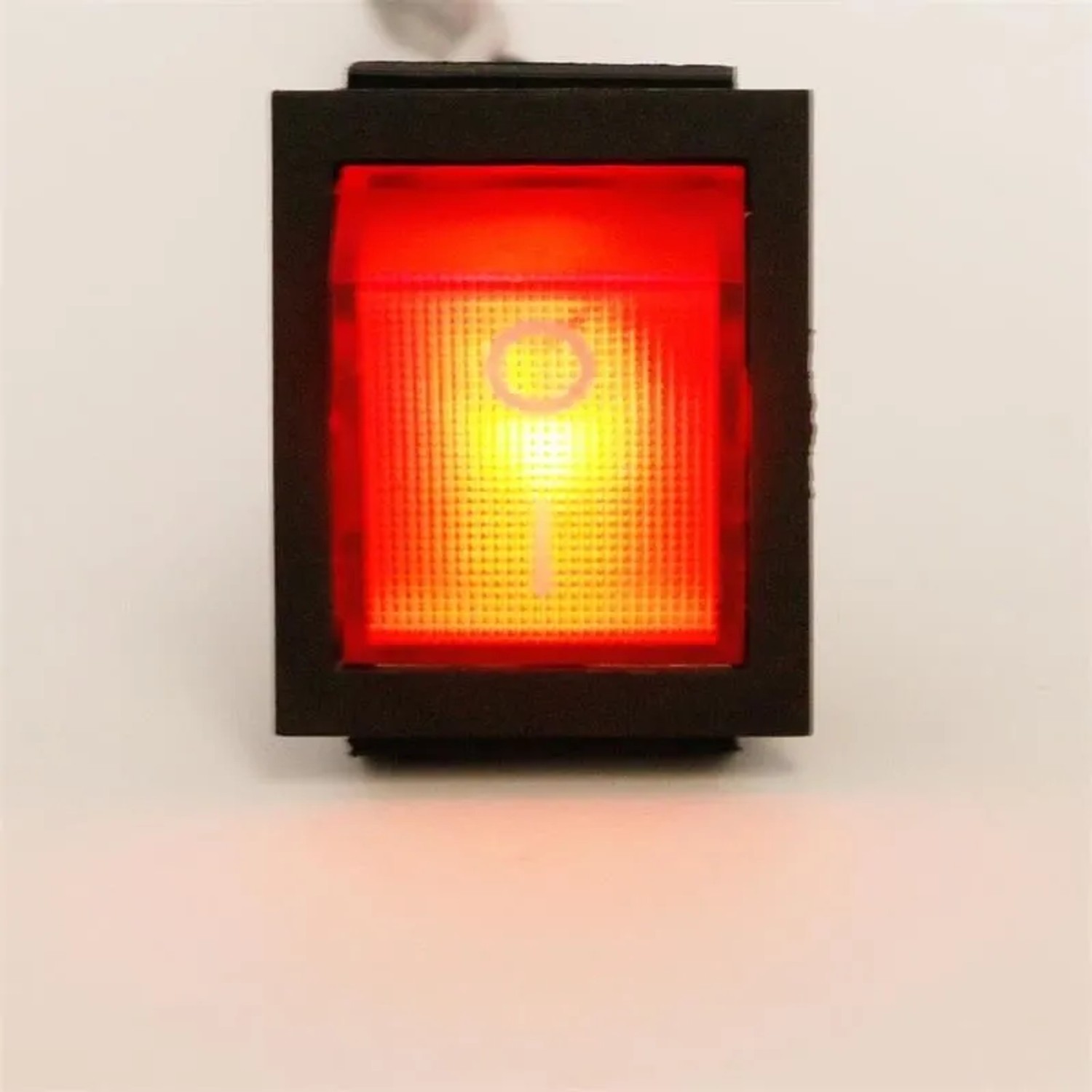 world-trading-net Wippenschalter Beleuchtet Schwarz Rot Schraubanschluss