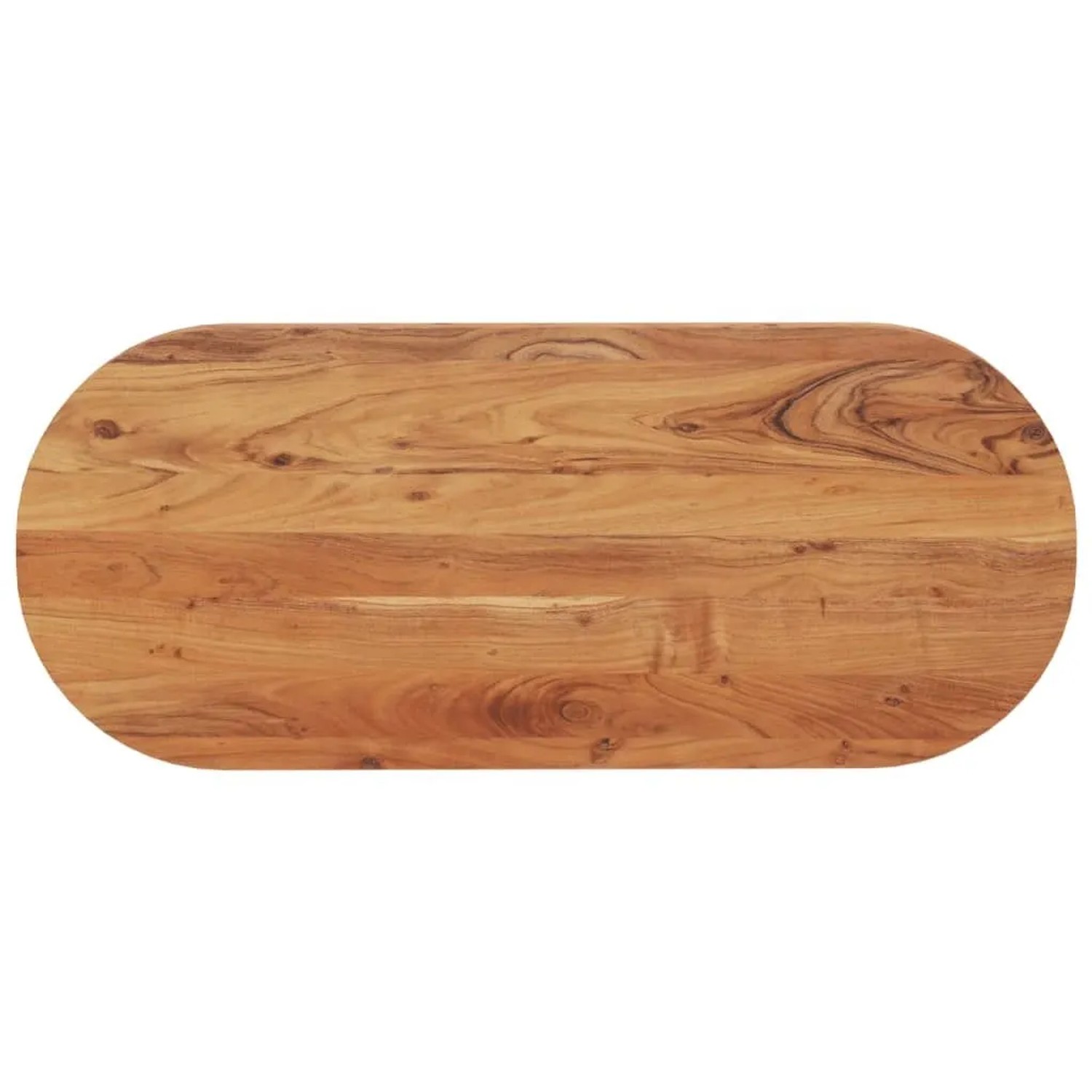 vidaXL Tischplatte 140x60x2,5 cm Oval Massivholz Akazie 370091