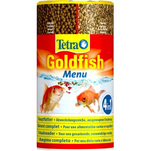 Tetra Goldfish Menu 250ml, Premium-Futter-Mix für Goldfische und Kaltwasserfische.