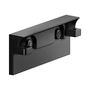 Keuco Klebe-Set 8 für Reva Toilettenpapierhalter, schwarz-matte Montageplatte.