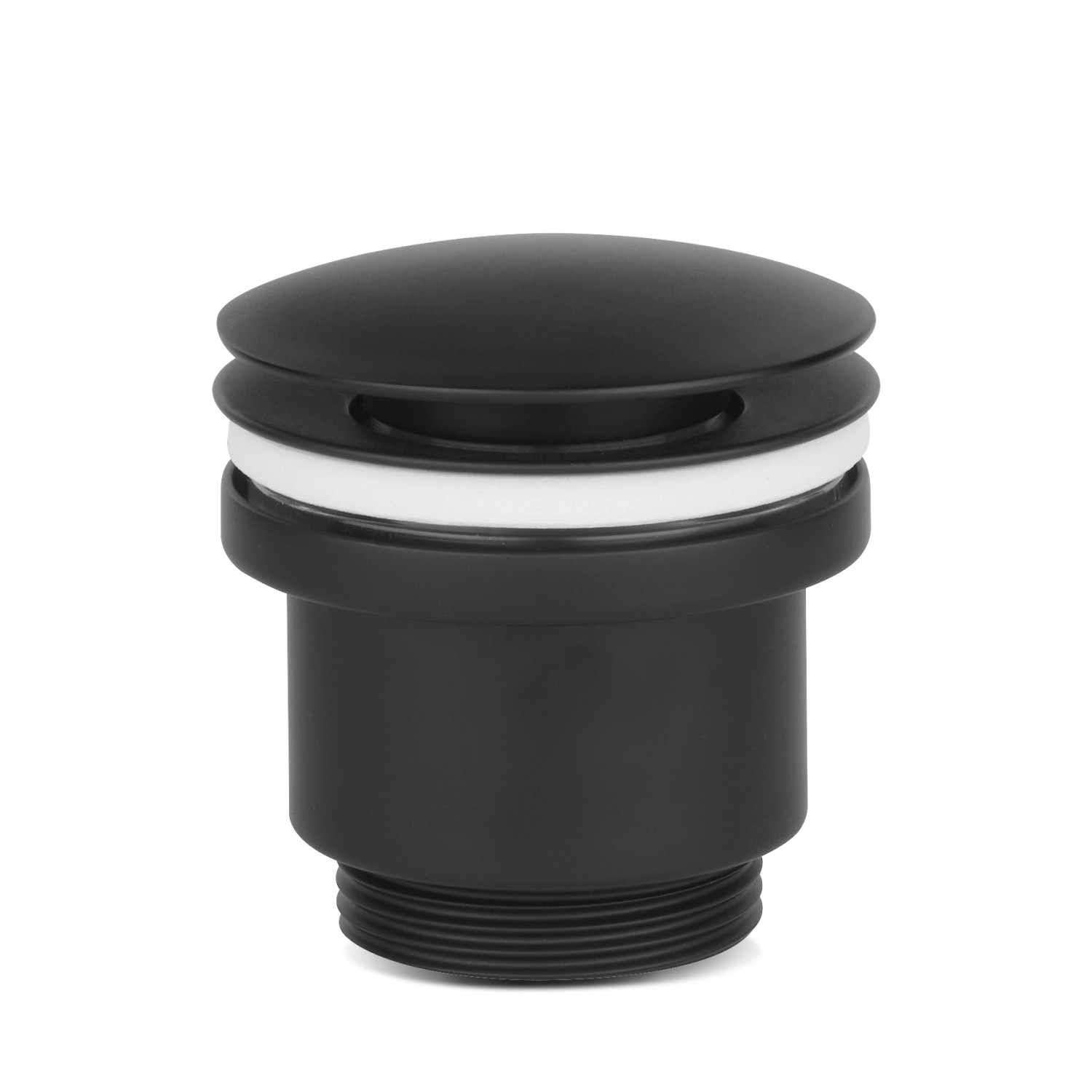 baliv Push-Ventil PV-3420, Auslaufventil in Schwarz-Matt für Waschbecken.