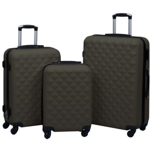 vidaXL Hartschalen-Trolley-Set 3 Stk Anthrazit ABS 92417