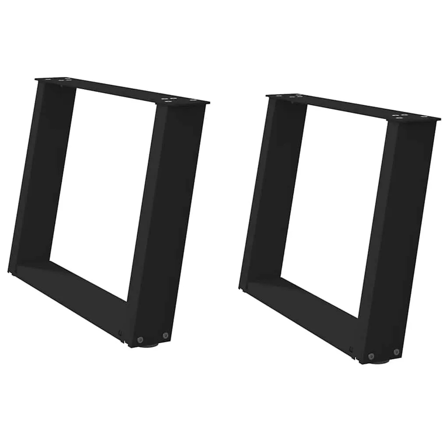 vidaXL Couchtischbeine U-Form 2 Stk Schwarz 70x42-43 cm Stahl 4012772 günstig online kaufen