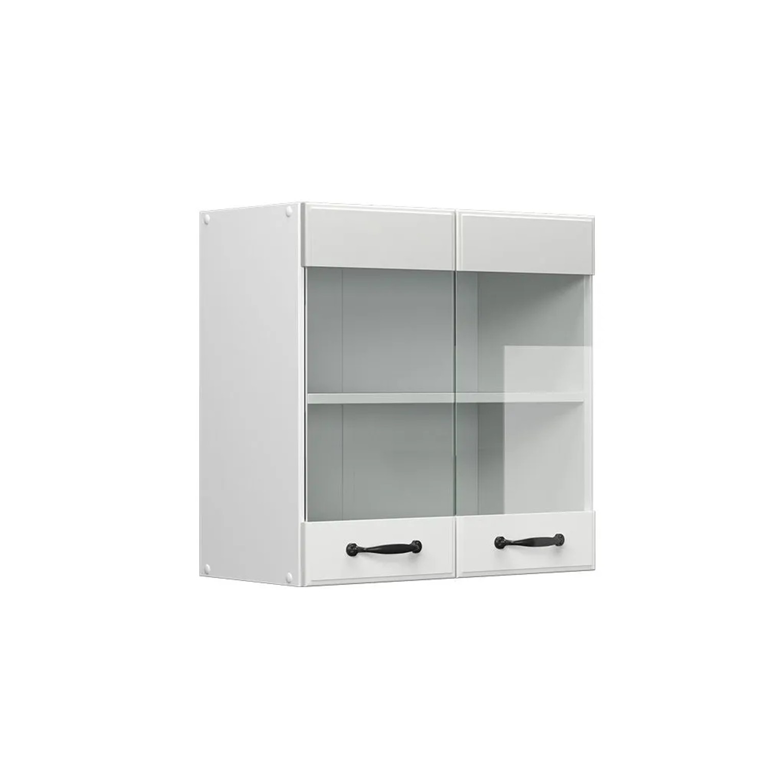 Vicco Küchenglasschrank R-Line Glashängeschrank Weiß Landhaus Weiß 60 cm