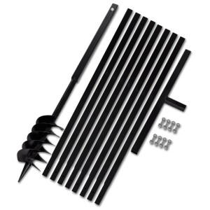 vidaXL Erdbohrer mit Griff 120 mm Verlängerungsrohr 9 m 270524