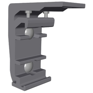 Deckenhalterung für Markisen Ebro, Reno und Tajo, anthrazitfarbenes Aluminium.