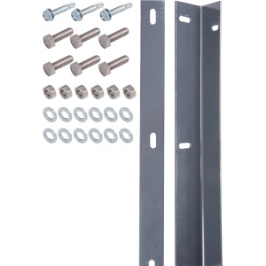 Anthrazit Befestigungsleiste (120cm) für Doppelstabmattenzaun inkl. Schrauben, Muttern und Unterlegscheiben.