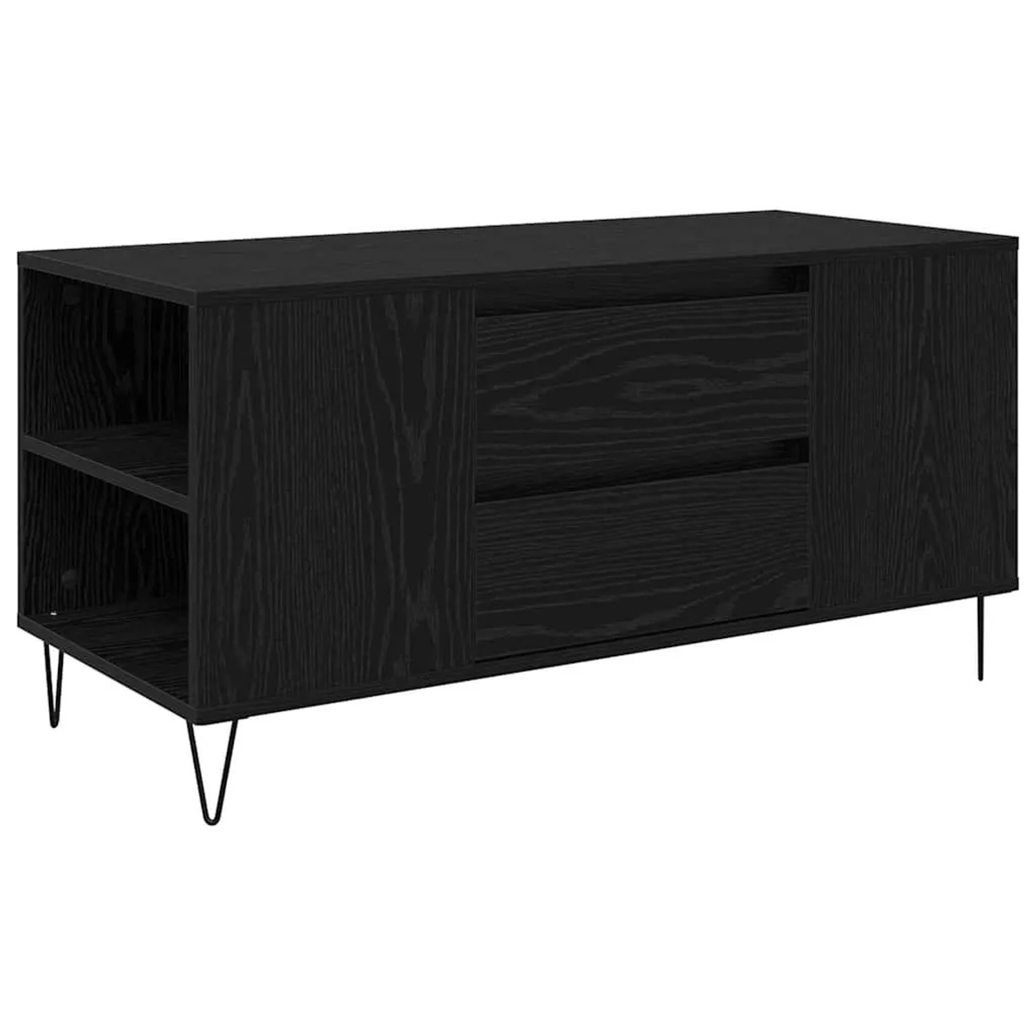 vidaXL Couchtisch Schwarz Eichen-Optik 102 x 44,5 x 50 cm 882689 günstig online kaufen