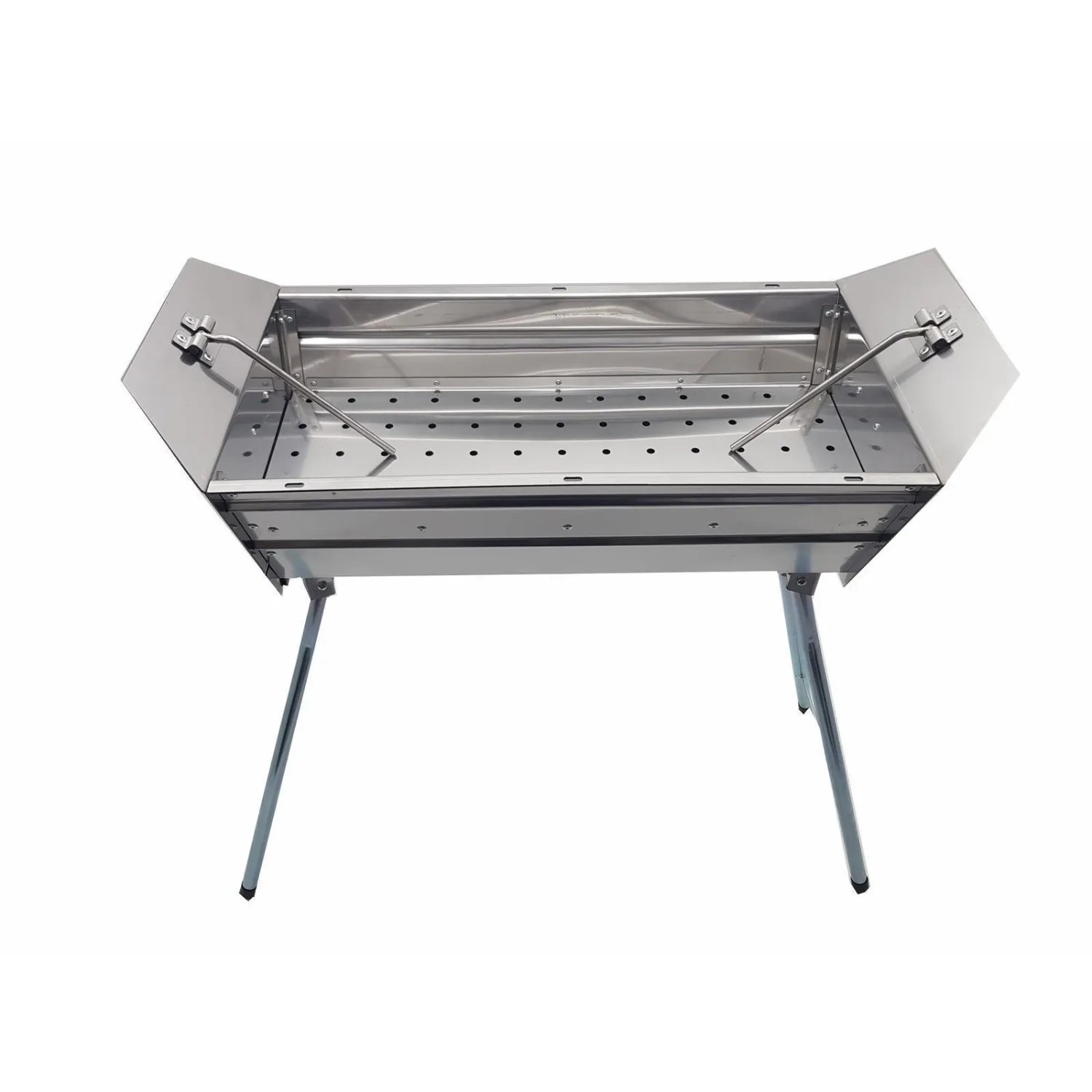 Edelstahl Schaschlikgrill „Ararat“ mit verstellbarer Grillhöhe, ideal für Spieße.