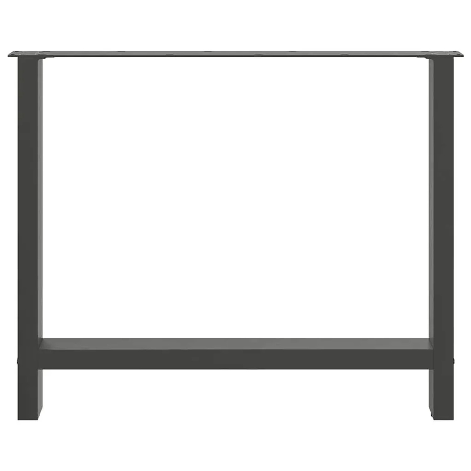 vidaXL Esstischbeine Anthrazit 2 Stk 100x72-73 cm Stahl 4013322_5