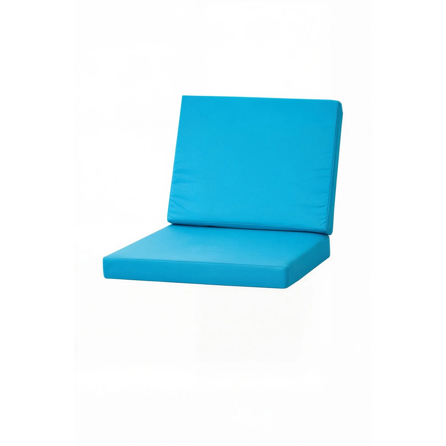 Setgarden Flat 2er Set Sitzkissen für Polyrattan Sessel 50x52x7 Sitz + 50x56 cm Rückenlehne 1tlg Blau