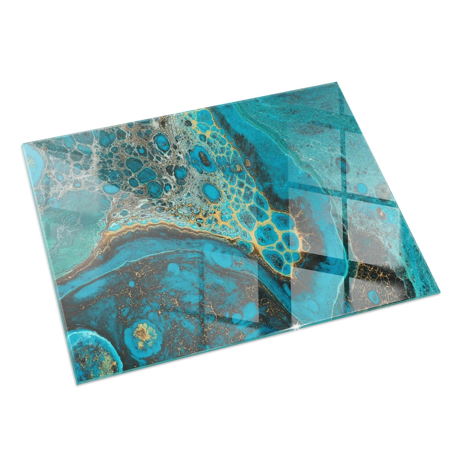 Tulup Glasplatte für Kamin Abstraktes Organisches Muster Kamin Glasplatte R günstig online kaufen