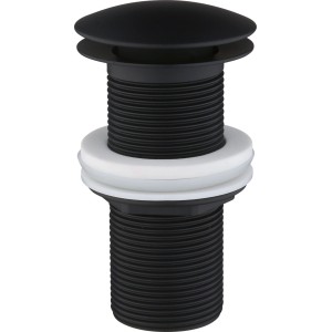 Sanpre Push-Ventil, schwarz matt, für Waschbecken Ablauf. Auslaufventil mit 1 1/4 Zoll Anschluss.