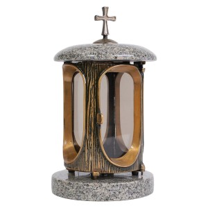 KOKA Grablampe mit Kreuz Silber Bohus Grau