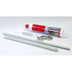 Skan Holz Wandbefestigungsset Größe 1: Komplettset mit Gewindestangen, Siebhülsen und Klebemörtel.