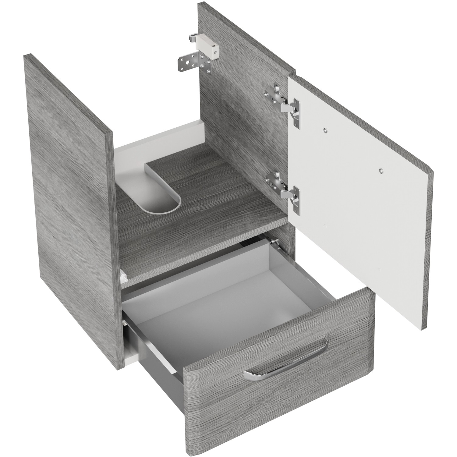 pelipal waschbeckenunterschrank quickset 328 graphit 40 cm