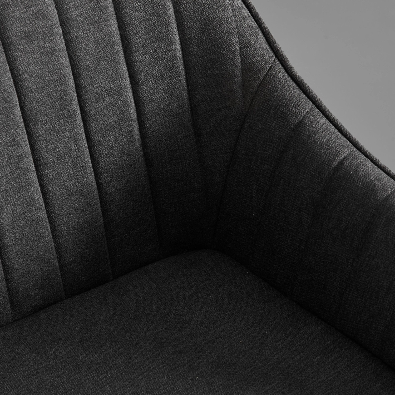 Bessagi Home Barhocker Leonie Dunkelgrau Webstoff Drehbar Gepolstert_3