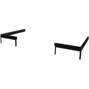 Fundament für Juliana Anlehn-Gewächshaus Veranda 4,4 m² aus Stahl, schwarz pulverbeschichtet.