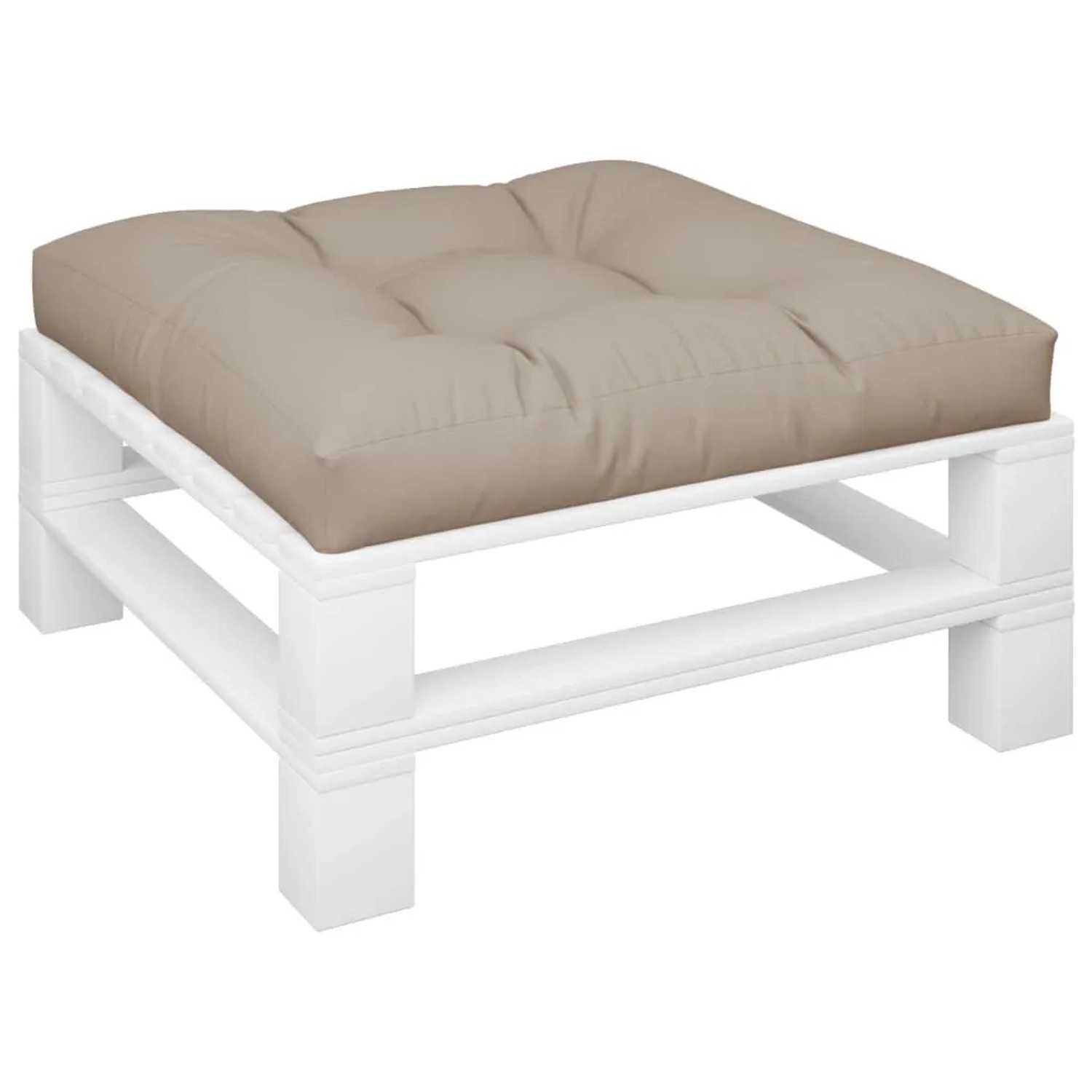 vidaXL Palettenkissen Taupe 80x80x12 cm Stoff 360499_3
