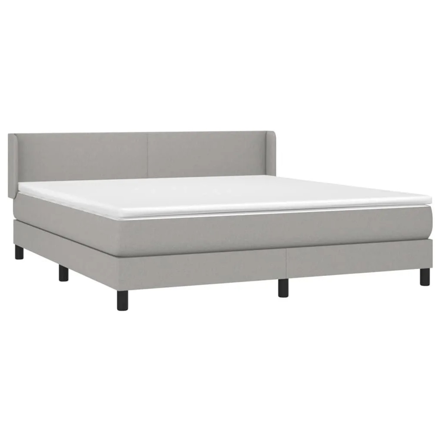 vidaXL Boxspringbett mit Matratze Hellgrau 180x200 cm Stoff 3129569 günstig online kaufen