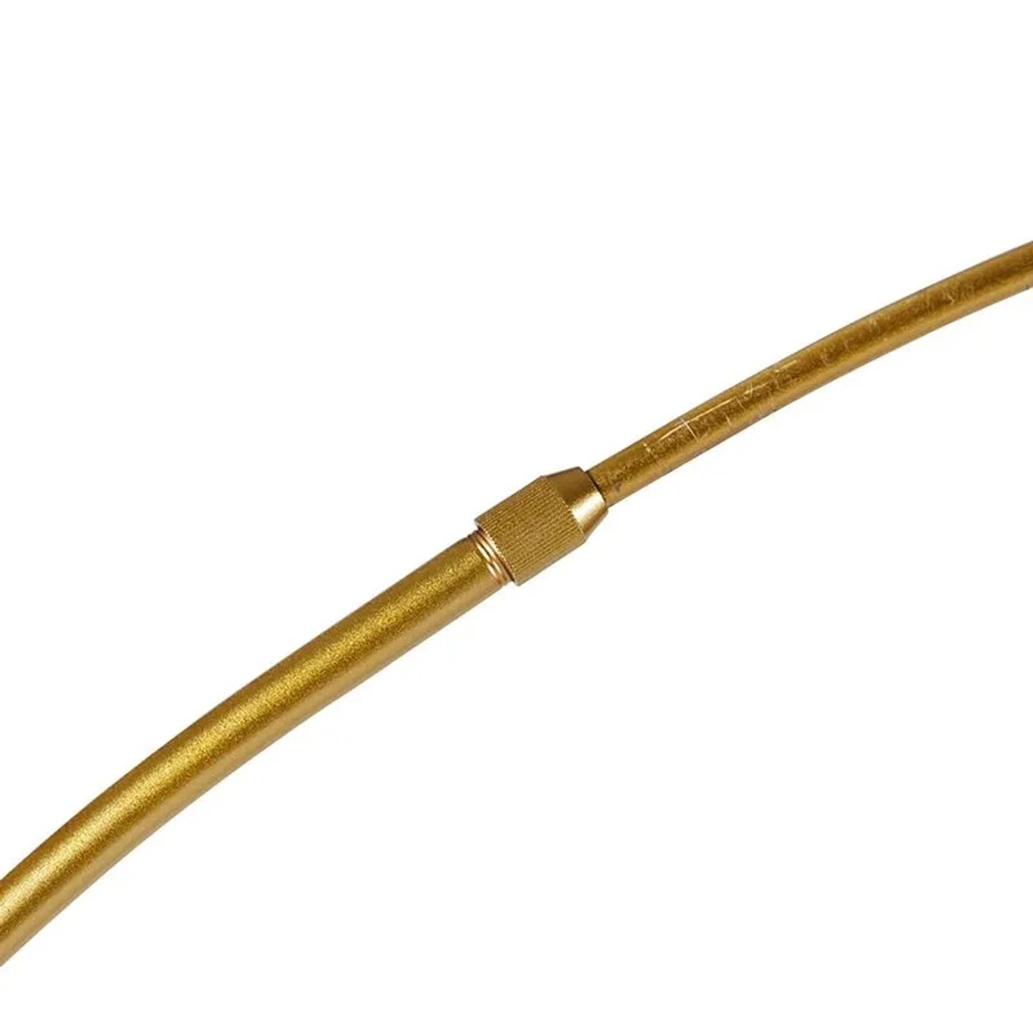 QAZQA Moderne Bogenlampe Messing mit Weißem Schirm Arc Basic_8