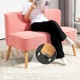 Rosa HOMCOM Sofa 2-Sitzer mit Holzbeinen. Gemütliches Sofa für Wohnzimmer.