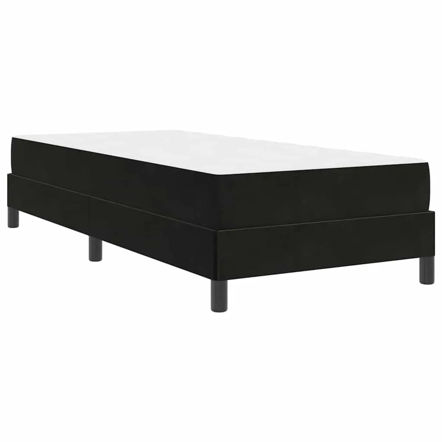 vidaXL Boxspringbett mit Matratze Schwarz 90 x 190 cm Stoff 3398661 günstig online kaufen