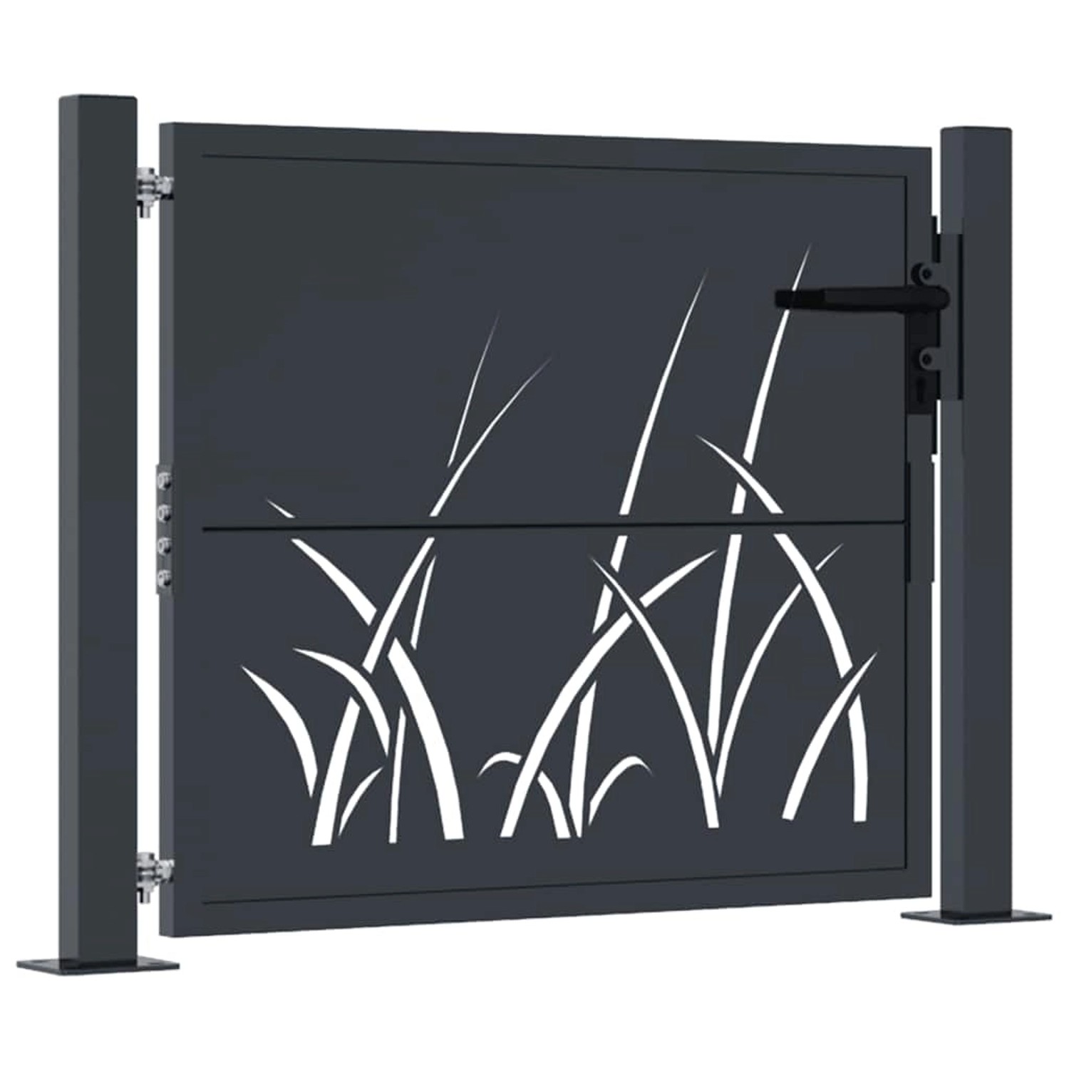 vidaXL Gartentor Anthrazit 105x80 cm Stahl Gras-Design 153166 günstig online kaufen
