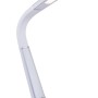 Silberne LED-Tischleuchte Mitti von Globo, dimmbar, mit USB-Charger. Ideal als Schreibtischlampe.