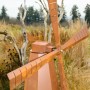 Windmühle von Ferrum Art Design, 181 cm, Rostoptik, Gartendekoration.