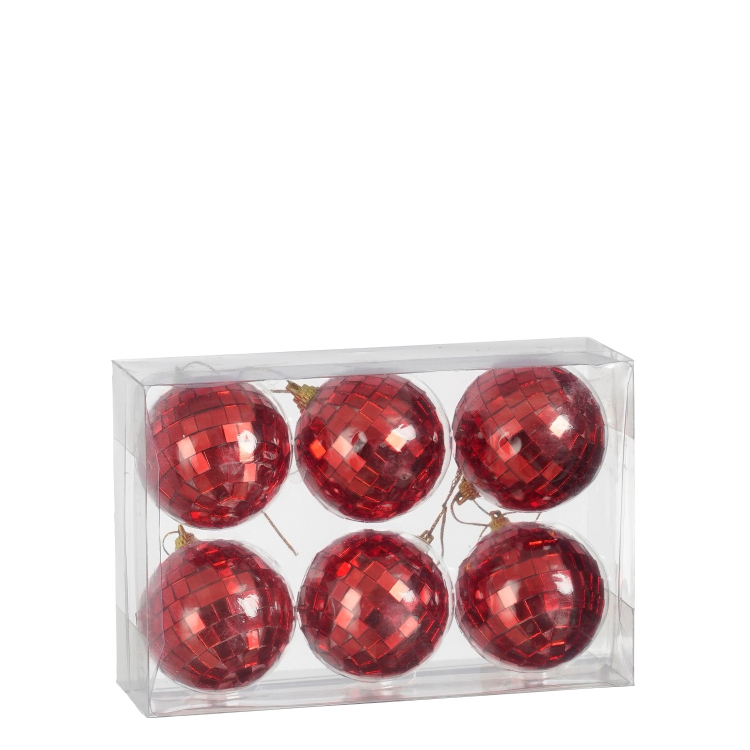 Mica Decorations Ornament Spiegelkugel Ø 6 cm Rot 6 Stück