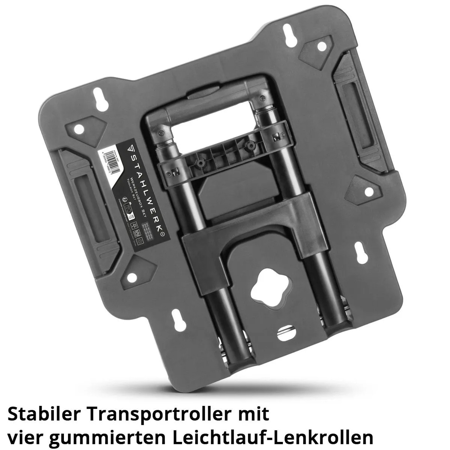 STAHLWERK Werkzeugwagen Transportroller mit Teleskopgriff und Rollen.