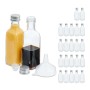 Relaxdays Miniflaschen Glas Transparent Auslaufsicher 24er Pack 14 cm x 4 cm x 4 cm 120 g