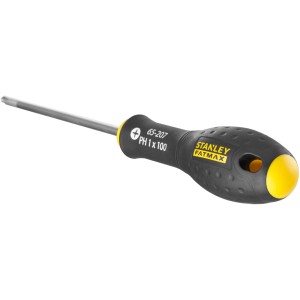 Stanley Fatmax Schraubendreher PH1 x 100 mm mit schwarz-gelbem Griff.