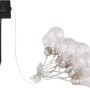 Globo LED-Solarlichterkette mit 10 Glühbirnen, silber-grauer Kunststoff, für den Außenbereich.