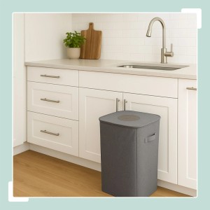 Relaxdays Pfandflaschen Sammelbehälter Polyester Fiberglas Grau Abwischbar 100 l 70 cm x 43 cm x 33 cm 1,4 kg