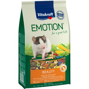 Vitakraft Emotion Beauty Rattenfutter, Alleinfutter für gesunde Haut und glänzendes Fell.