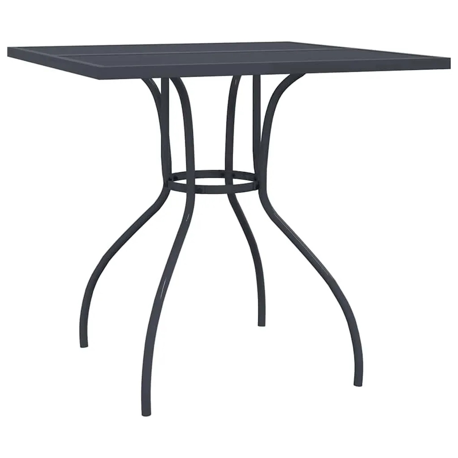Furnicato Gartentisch Anthrazit 80x80x725 Cm Stahlgeflecht