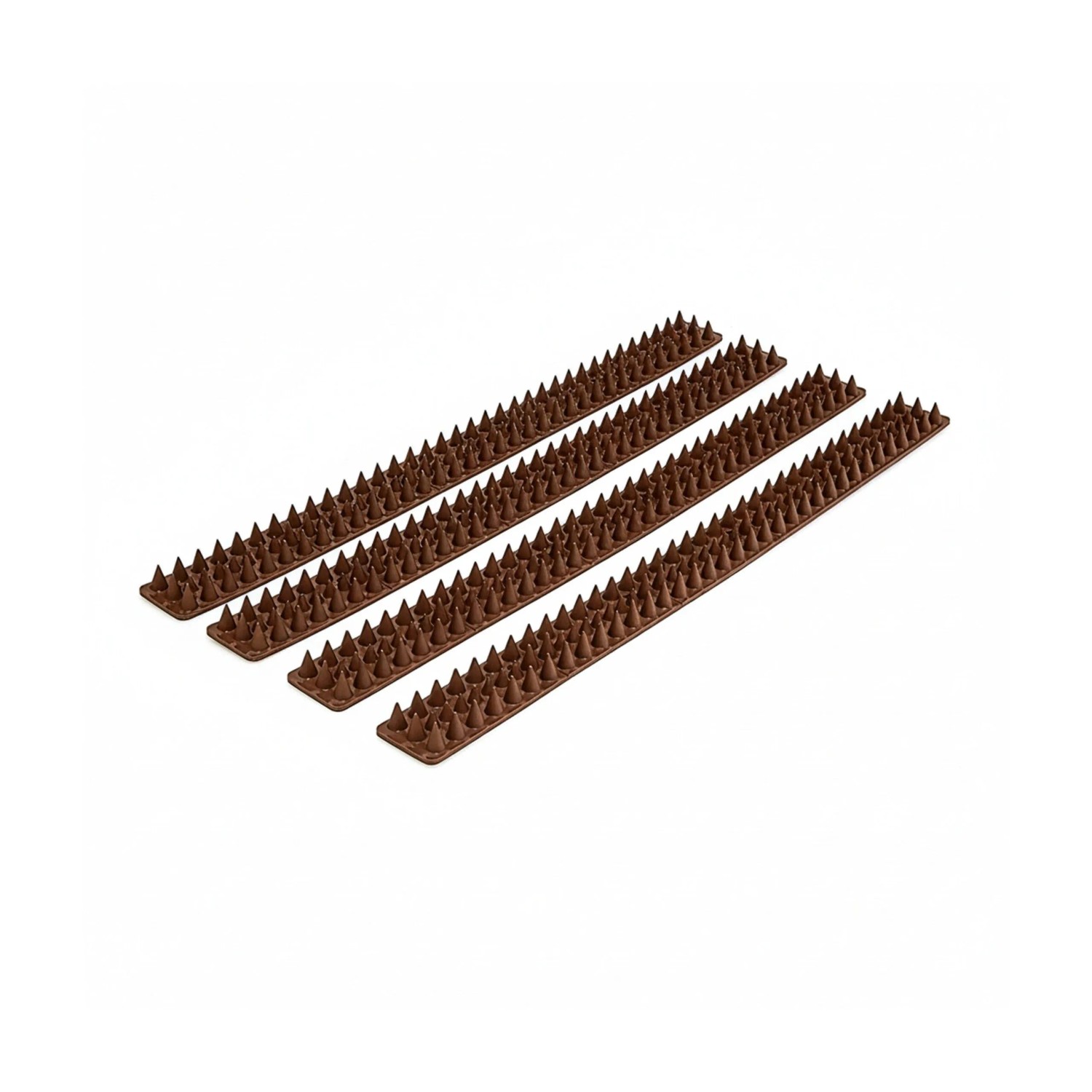 Relaxdays Vogelabwehr Spikes für Zäune Kunststoff Braun Witterungsbeständig 196 cm