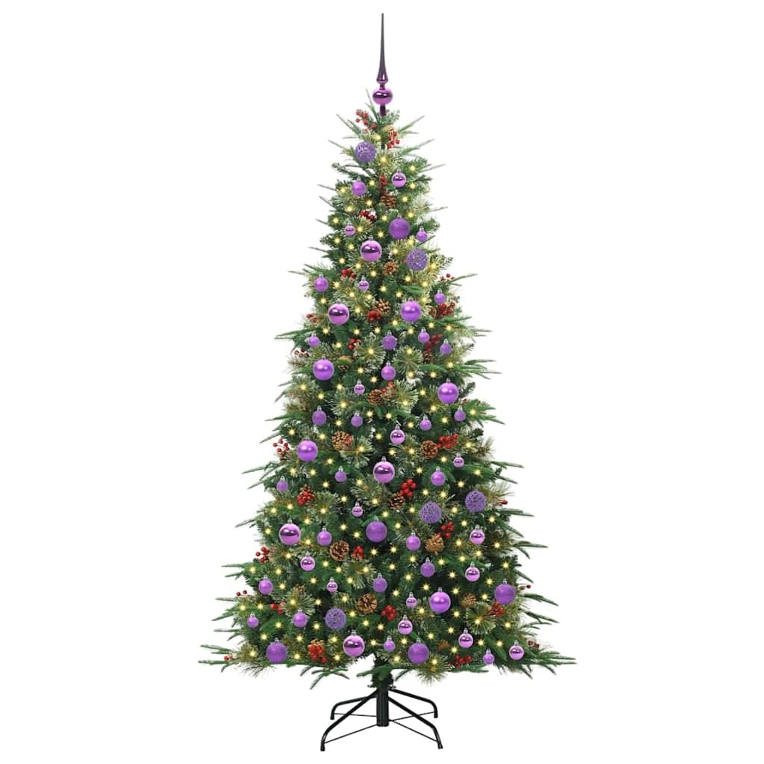 vidaXL Künstlicher Klappbarer Weihnachtsbaum Grün 180 cm PE und PVC 3397425