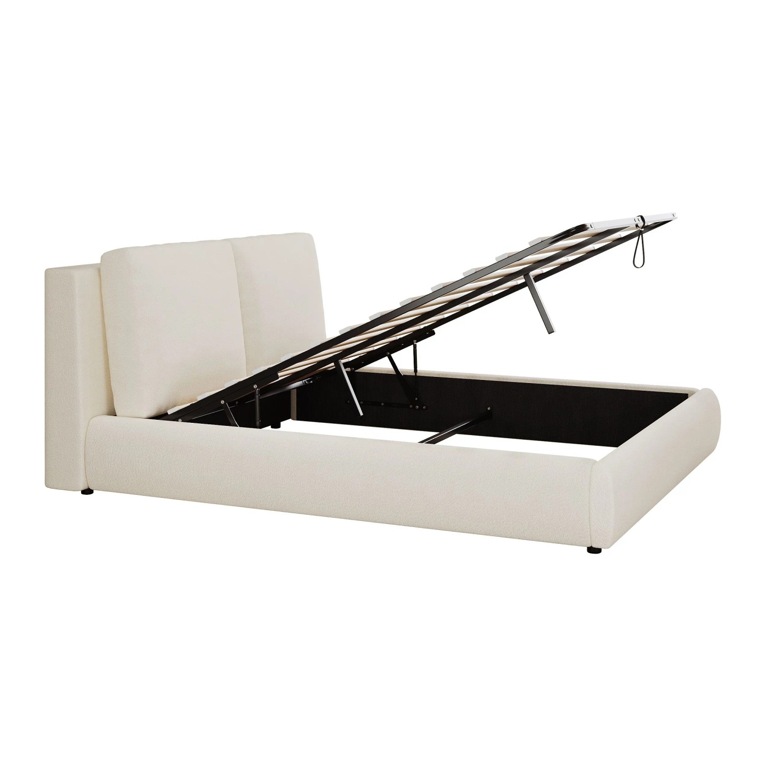 okwish Polsterbett 180x200cm mit Großem Stauraum Schlafzimmer Beige ohne Matratze