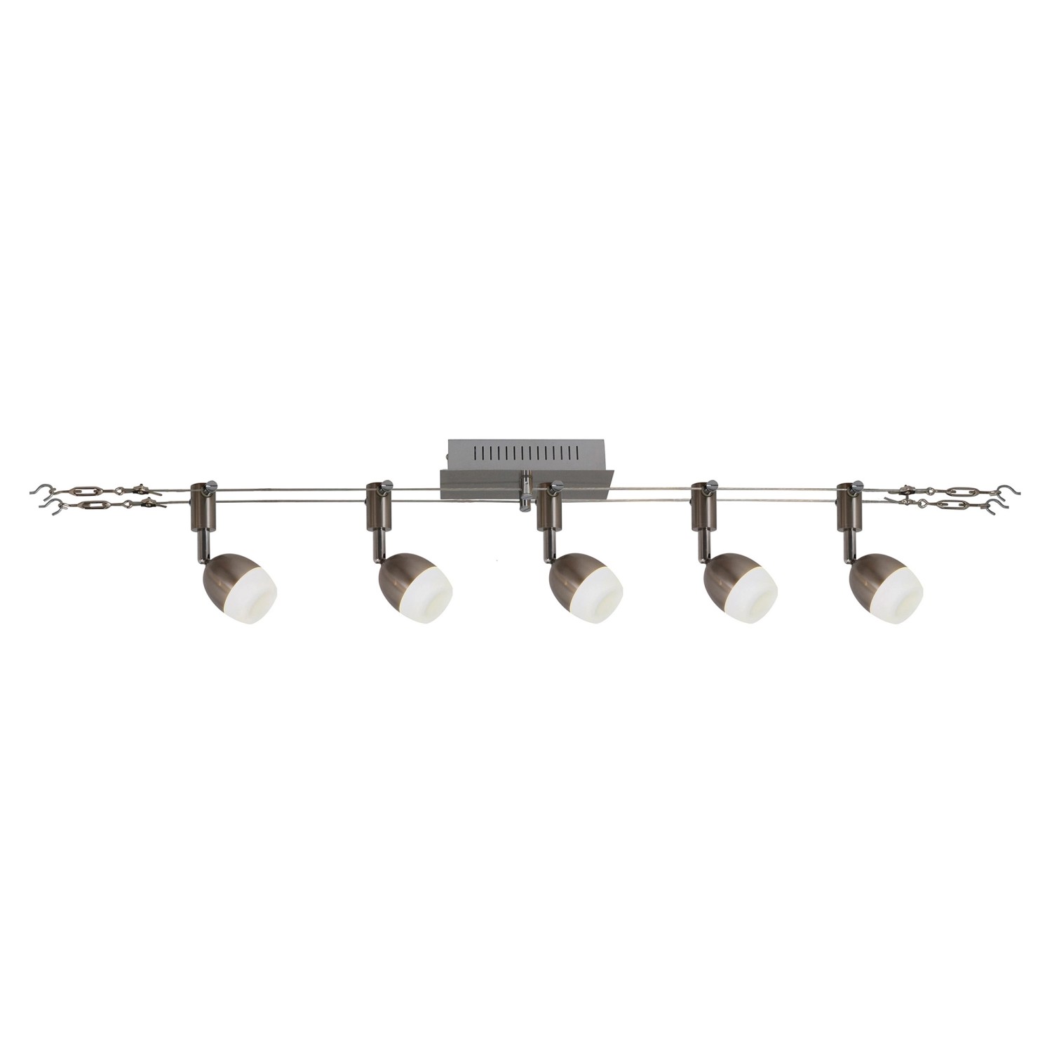 Näve LED-Seilsystem-Deckenspots Tony 5 Flammig 12 cm x 50 cm x 6 cm günstig online kaufen