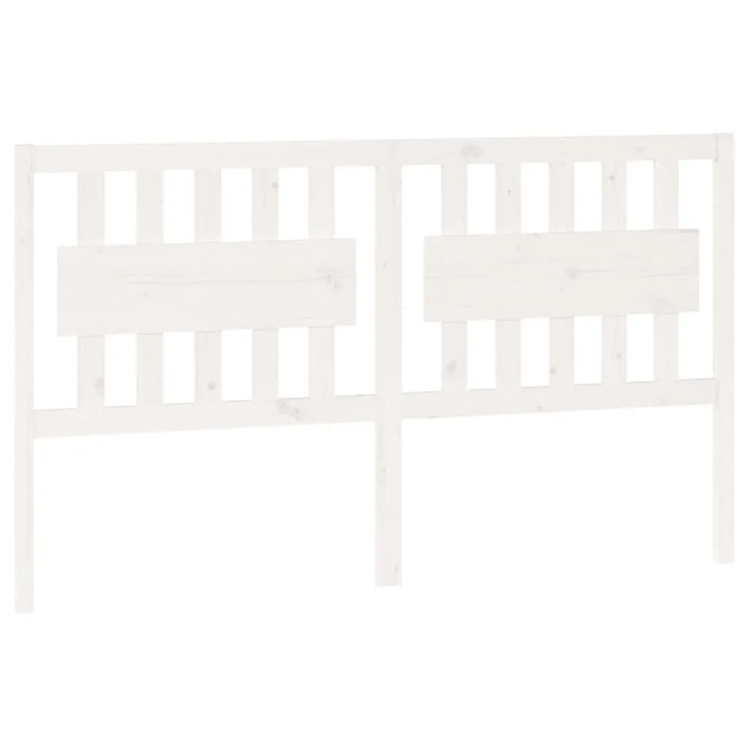 vidaXL Bett-Kopfteil Weiß 165,5x4x100 cm Massivholz Kiefer 818581