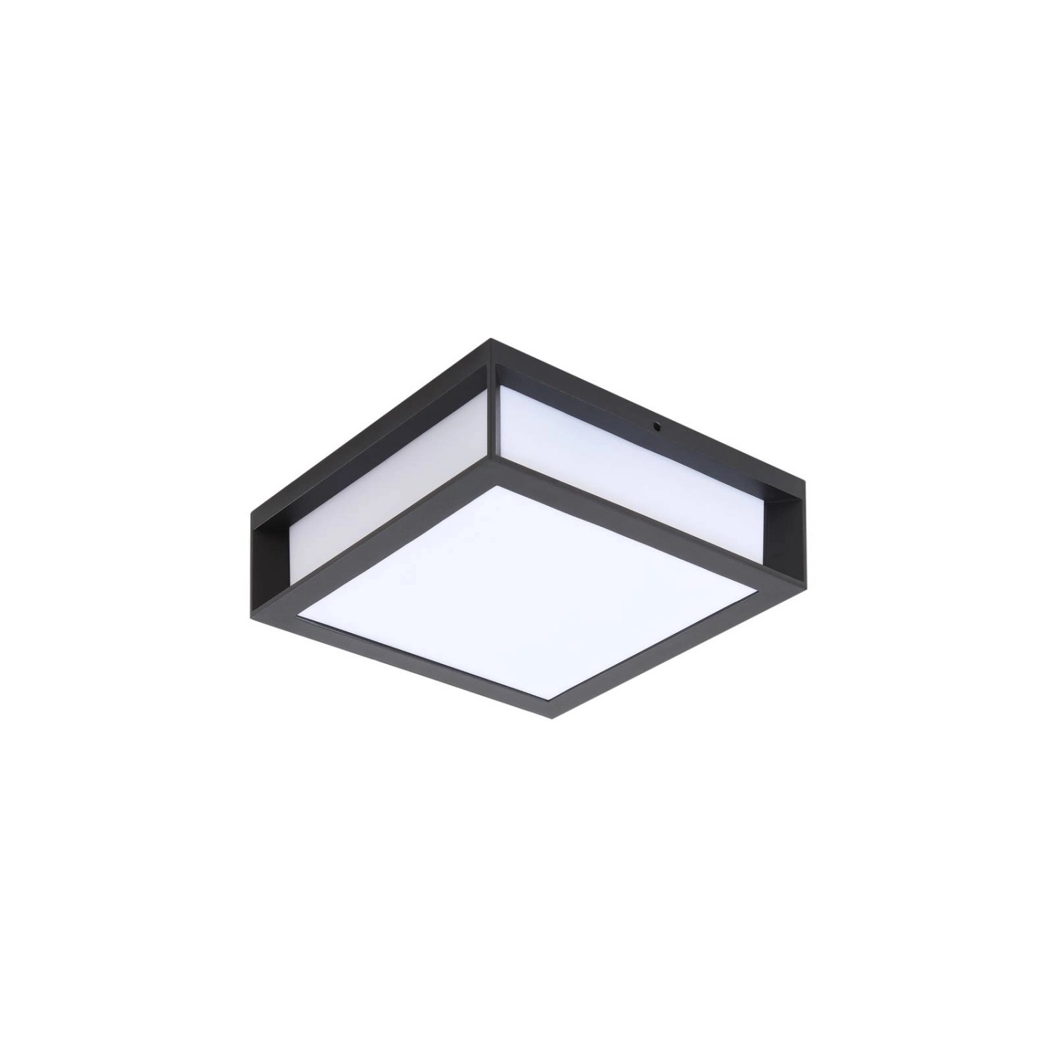 Lindby Wandleuchte Außen Sivana 10025917 Spritzwassergeschützt Modern in Schwarz aus Aluminium 2-flammig E27