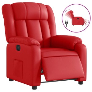 vidaXL Relaxsessel Elektrisch Rot Kunstleder 3205255