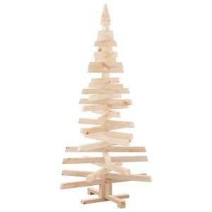 Natürlicher vidaXL Weihnachtsbaum aus Kiefernholz, 150 cm hoch, mit Ständer.