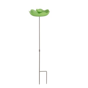 Grüne Mica Decorations Vogeltränke, 20,5 cm Durchmesser, Gartendekoration für Vögel.