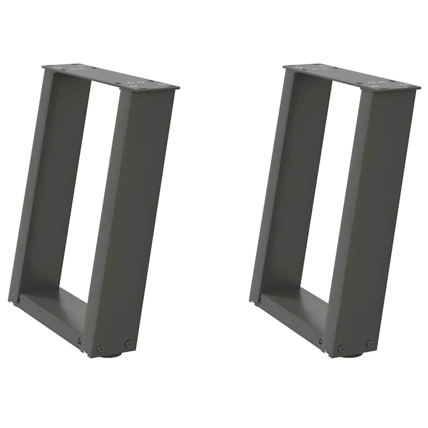 vidaXL Couchtischbeine U-Form 2 Stk Anthrazit 28x42-43 cm Stahl 4012758 günstig online kaufen